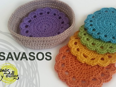 Tutorial Posavasos Crochet o Ganchillo (Coasters)