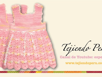 Vestido para bebita de 0 a 3 meses tejido en crochet (Parte 1: pechera)