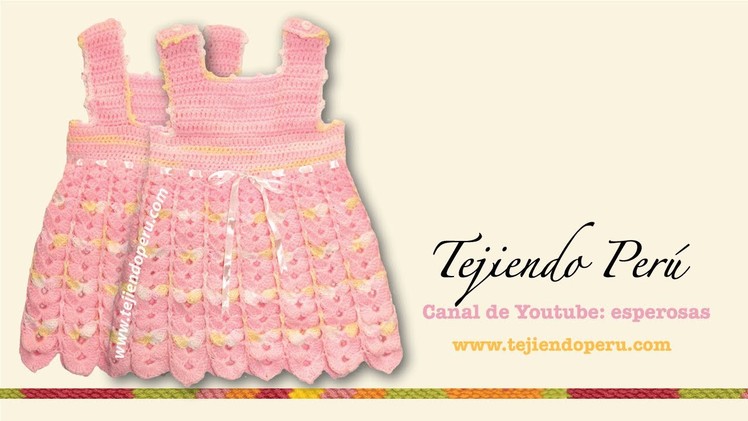 Vestido para bebita de 0 a 3 meses tejido en crochet (Parte 1: pechera)