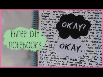 3 DIY Notebook Covers - TFIOS, Chalkboard, & Studded!