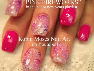 4 Nail Art Tutorials for Beginners | DIY Easy Pink Fireworks Nails