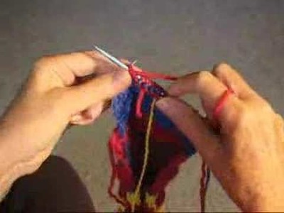 ADD COLOR ON A PURL ROW