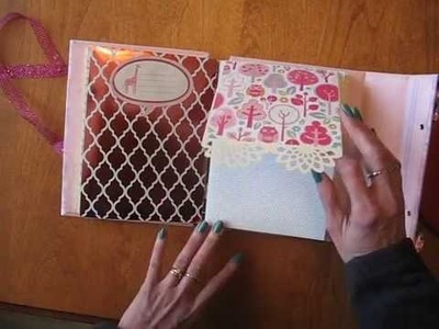 Baby Girl Scrapbook Mini Album with Stitched & Beaded Spine (Tutorial available)