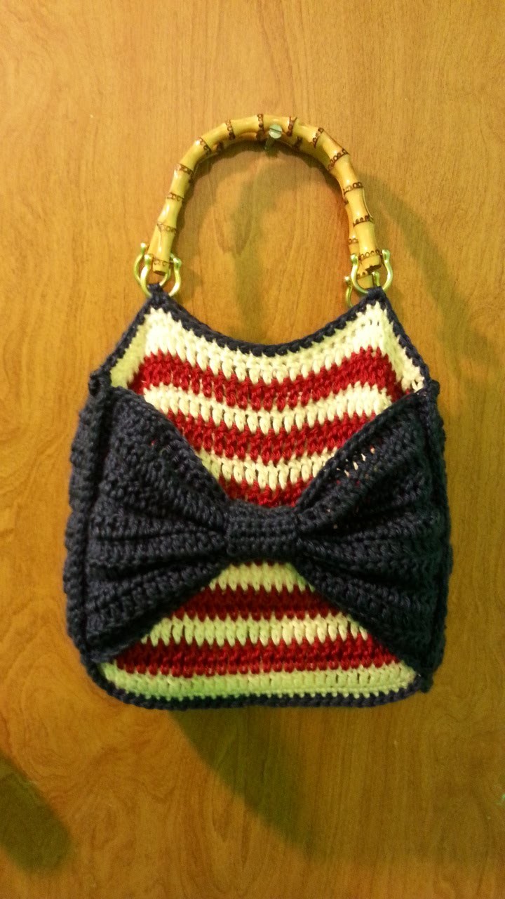 #Crochet American Flag Themed Handbag Purse #TUTORIAL DIY Crochet purse