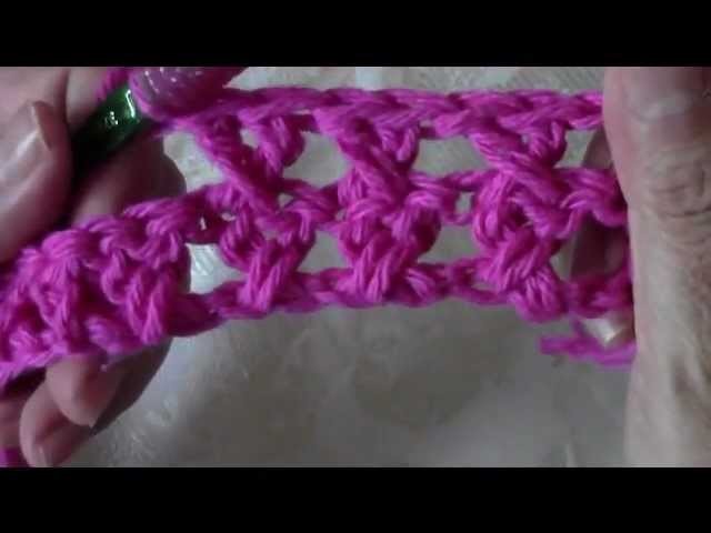 Crochet crossed double crochet dishcloth