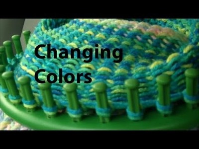 Crocheting with Boye Round Looms - Part Two - Changing Colors