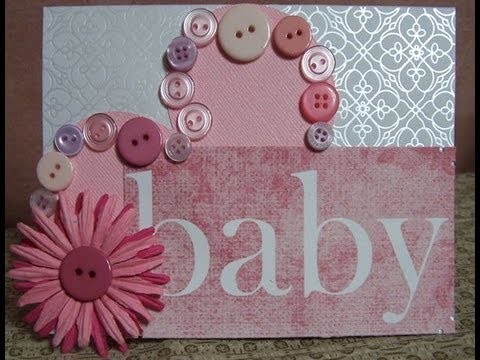Cute As A Button Baby Card