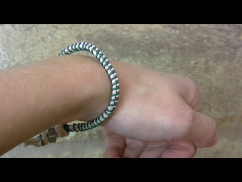 DIY: Beaded Leather Woven Bracelet