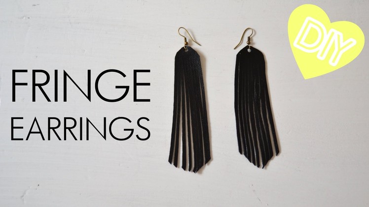 ♥ DIY Fringe Earrings From Faux Leather | how to | tutorial