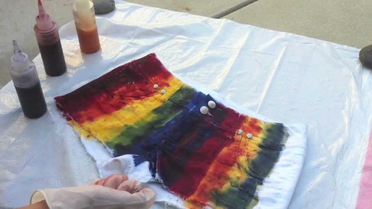 DIY Rainbow Shorts Tutorial! ◕ ◡ ◕