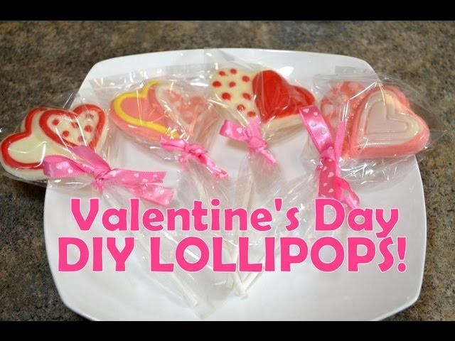 DIY Valentine's LOLLIPOPS & Heart CANDY, Gift Idea for Valentine's Day