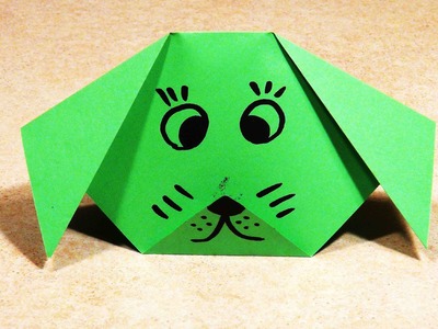 Easy origami for kids. Origami Dog.