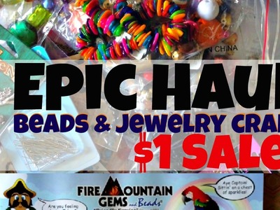 Epic Bead & Jewelry Crafts Haul: Fire Mountain Gems $1 Sale (Dollar Store Crafts)