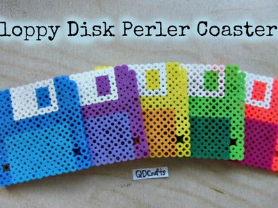 Floppy Disk Perler Bead Coasters
