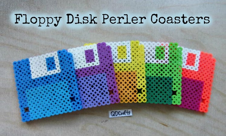 Floppy Disk Perler Bead Coasters