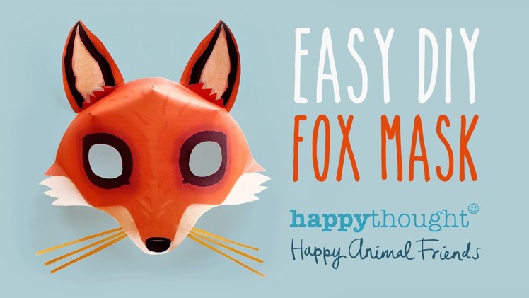 Free DIY Fox Mask template and tutorial: Make your own 3D red fox paper mask in no time!