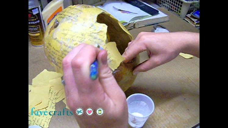 Gourd Crafting Project: How to Make a Decoupaged Bird Feeder with a Robin Motif