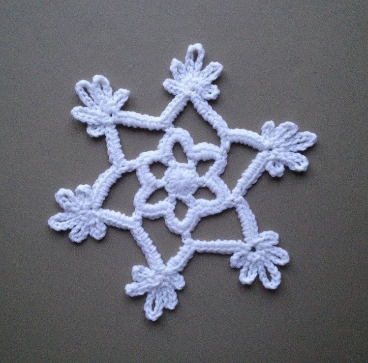 How to Crochet a Snowflake Pattern #5 │by ThePatterfamily