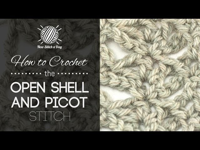 How to Crochet the Open Shell and Picot Stitch