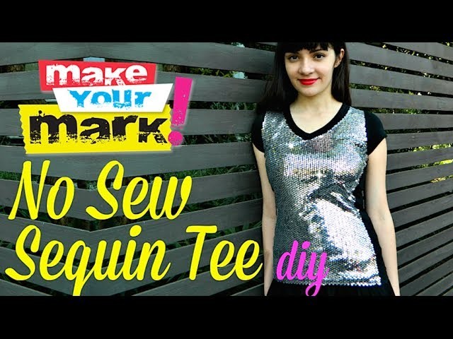 How to: No Sew Sequin Tee DIY