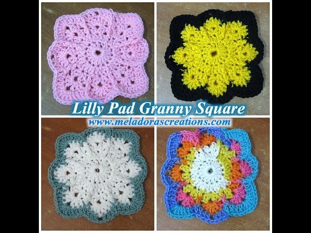 Lilly Pad Granny Square - Left Handed Crochet Tutorial