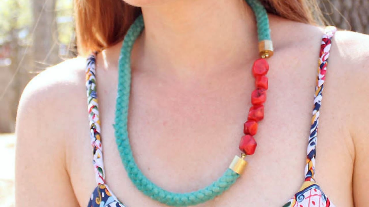 Make a Pretty Beaded Rope Necklace DIY Style Guidecentral