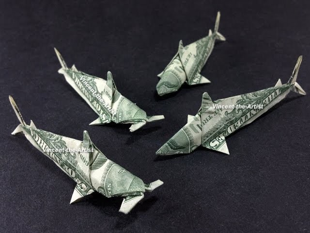 Money Origami Sharks Koi Fish Hammerhead Sharks