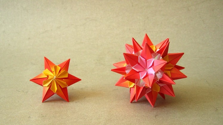 Origami Instructions: Sparaxis Star and Kusudama (Ekaterina Lukasheva)