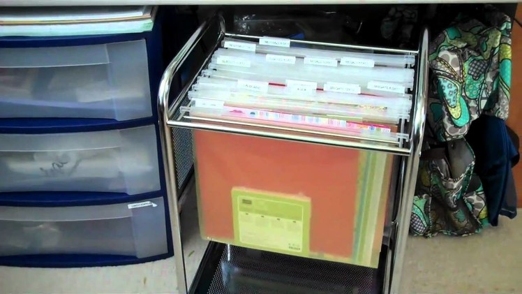 Scrapbooking and card making paper storage