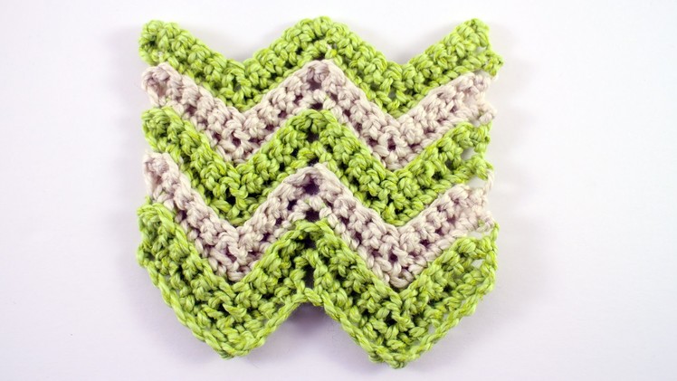 Single Crochet Chevron Stitch Left Handed