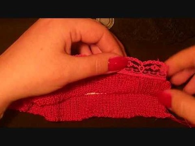 Stricken Strumpfband. knitting garter belt