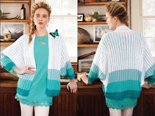 #3 Lace Striped Cardi, Vogue Knitting Spring.Summer 2013