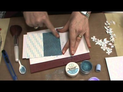 #86 Masking & Stamping with Silk Glitter & Indigo Blu Stamps by Scrapbooking Made Simple