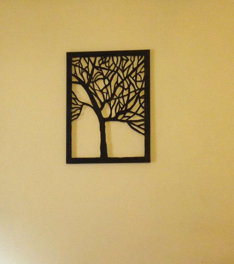 Amazing DIY canvas tree cut-out (wall art home decor idea)