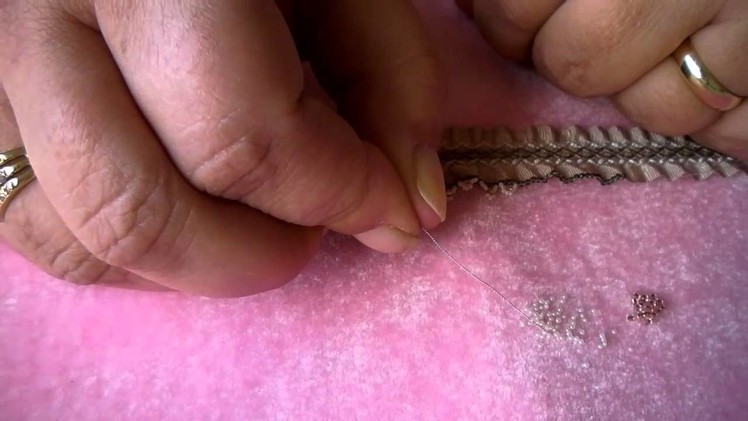 Bead embroidery. How to bead with the tiniest beads (size 24.0) ever made!
