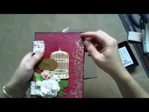 Budding Romance Printable Mini Scrapbook Album With Paper Clip Binding