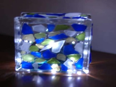 Christmas crafts glass blocks