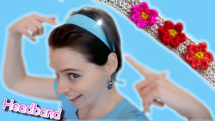Crochet Hair Band with Ties! - Great for beginners EASY