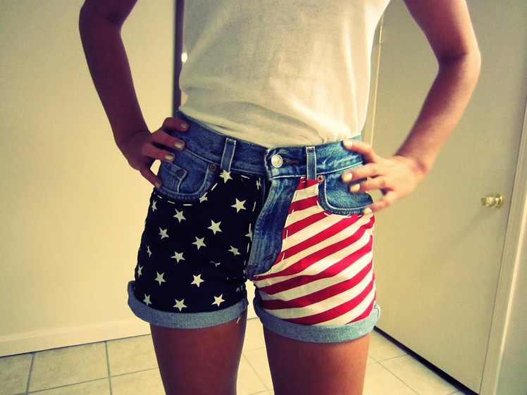 DIY: American Flag Shorts (Using Fabric!)