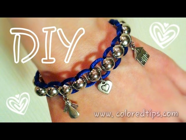 DIY Beads and Cord Bracelet - Easy and Awesome DIY Bracelet “Lazy Shamballa”