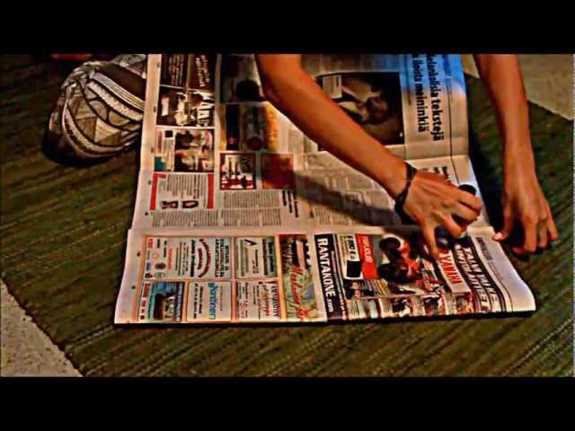 DIY - how to make biowaste bag from newspapers