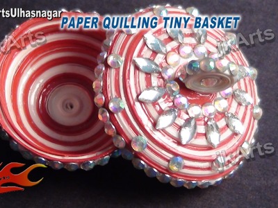 DIY How to make Paper Quilling Tiny Basket JK Arts 394