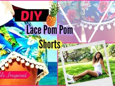 DIY Lace Pom Pom Shorts | Tumblr Inspired