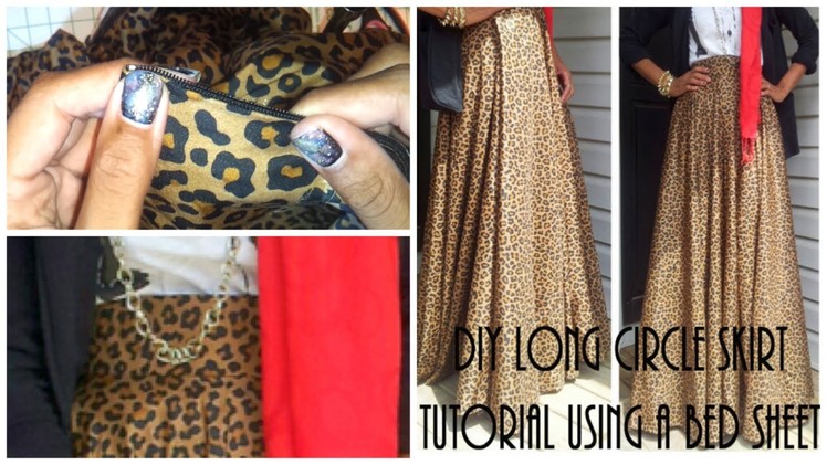 DIY| Long Circle Skirt Tutorial Part 2 | Attaching Zipper & Waistband