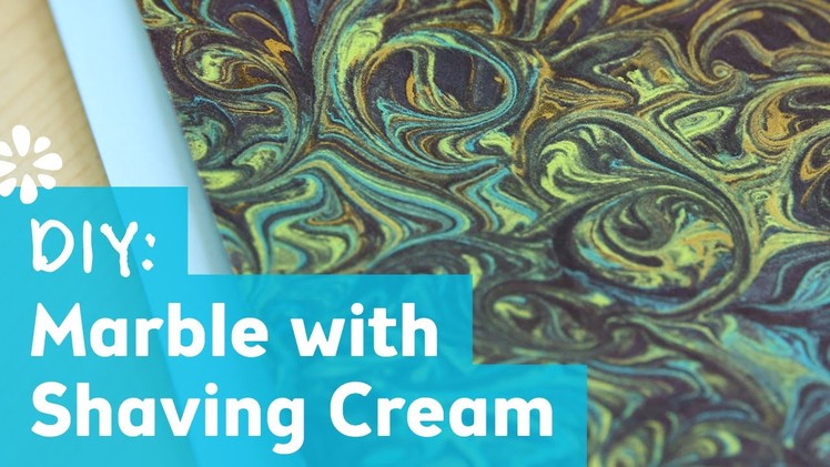 DIY Marble Pattern with Shaving Cream