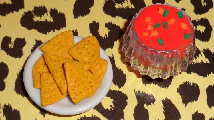 Doll and LPS Crafts - How to Make Doll or LPS Nachos and Salsa Dip