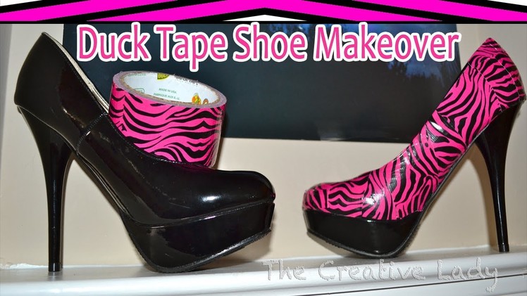 DuckTape® Shoe Makeover: Pink Zebra | The Creative Lady DIY
