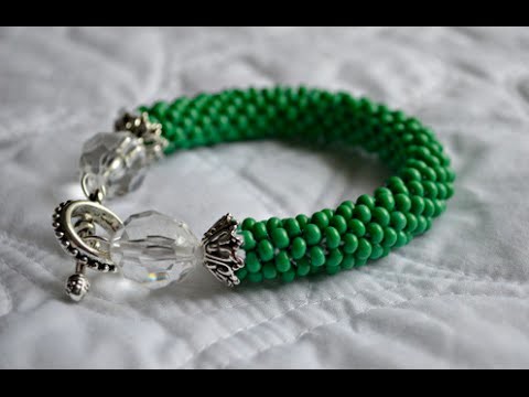 Glass Beaded Bracelet : Crocheted Rope Tutorial
