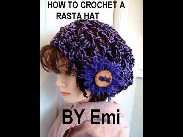 HOW TO CROCHET A RASTA HAT, snood, tam, beret.