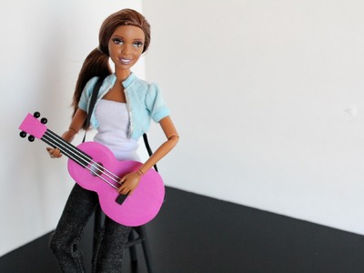 How to Make a Doll Guitar - Doll Crafts